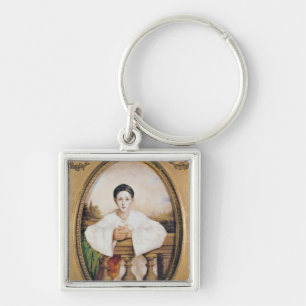 Portrait of Gaspard Deburau as Pierrot, c.1815 Key Ring
