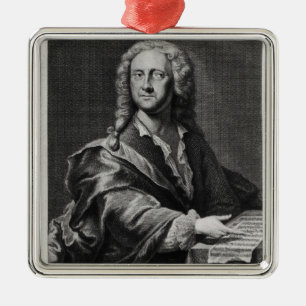Portrait of Georg Philipp Telemann Metal Ornament