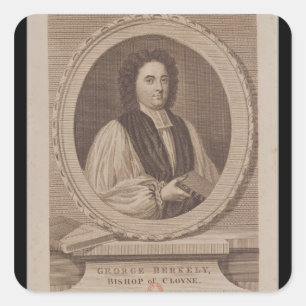 Portrait of George Berkeley  Bishop Square Sticker