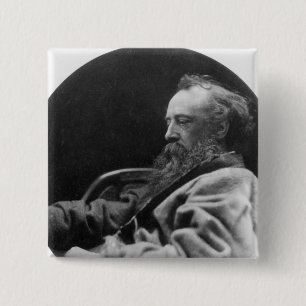 Portrait of George Frederick Watts 15 Cm Square Badge