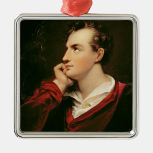 Portrait of George Gordon Byron 6th Baron Metal Tree Decoration