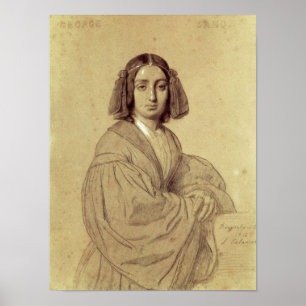Portrait of George Sand 1837 Poster