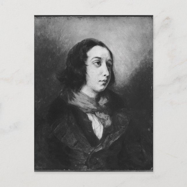 Portrait of George Sand, 1838 Postcard (Front)