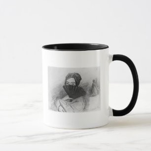 Portrait of George Sand  behind her fan Mug