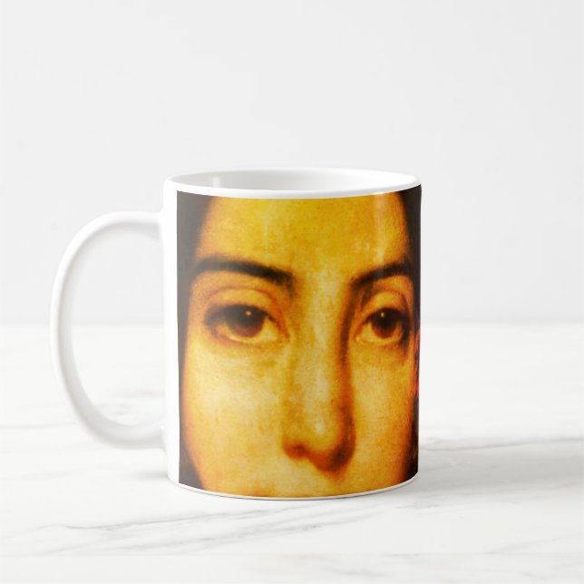Portrait of George Sand by Auguste Charpentier Coffee Mug (Left)