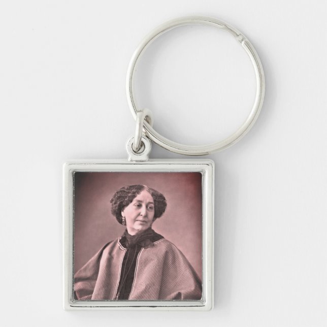 Portrait of George Sand by Nadar Key Ring (Front)