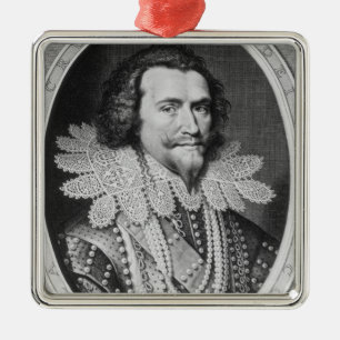 Portrait of George Villiers Metal Ornament