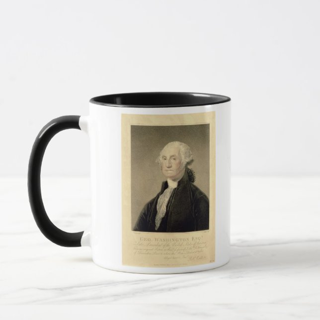 Portrait of George Washington, engraved by William Mug (Left)