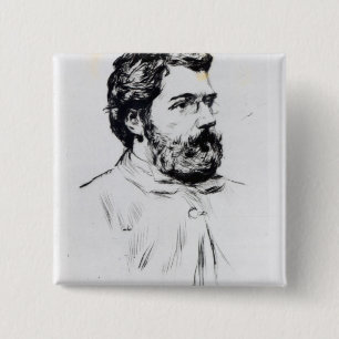 Portrait of Georges Bizet 15 Cm Square Badge