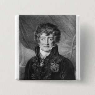 Portrait of Georges Cuvier 15 Cm Square Badge