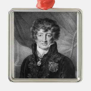 Portrait of Georges Cuvier Metal Tree Decoration