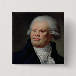 Portrait of Georges Danton 15 Cm Square Badge