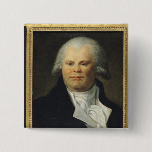 Portrait of Georges Danton 15 Cm Square Badge