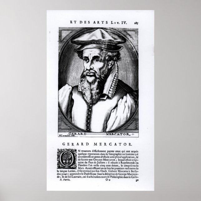Portrait of Gerard Mercator Poster (Front)