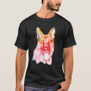   Portrait Of German Shepherd Dog Womens Mens T-Shirt