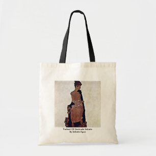 Portrait Of Gertrude Schiele By Schiele Egon Tote Bag