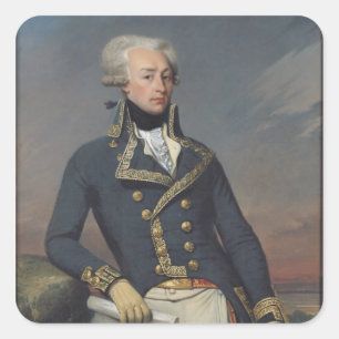 Portrait of Gilbert Motier as a Lieutenant Square Sticker