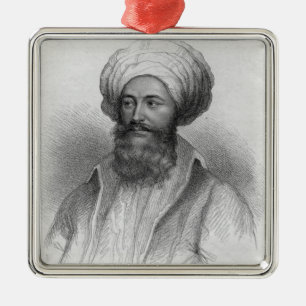 Portrait of Giovanni Batista Belzoni Metal Tree Decoration