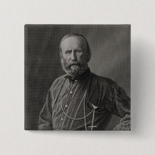 Portrait of Giuseppe Garibaldi 15 Cm Square Badge