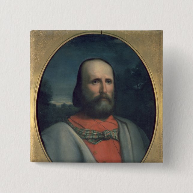 Portrait of Giuseppe Garibaldi 2 15 Cm Square Badge (Front)