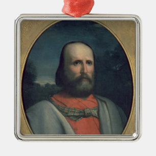 Portrait of Giuseppe Garibaldi 2 Metal Tree Decoration