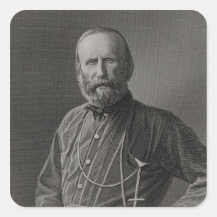 Portrait of Giuseppe Garibaldi Square Sticker