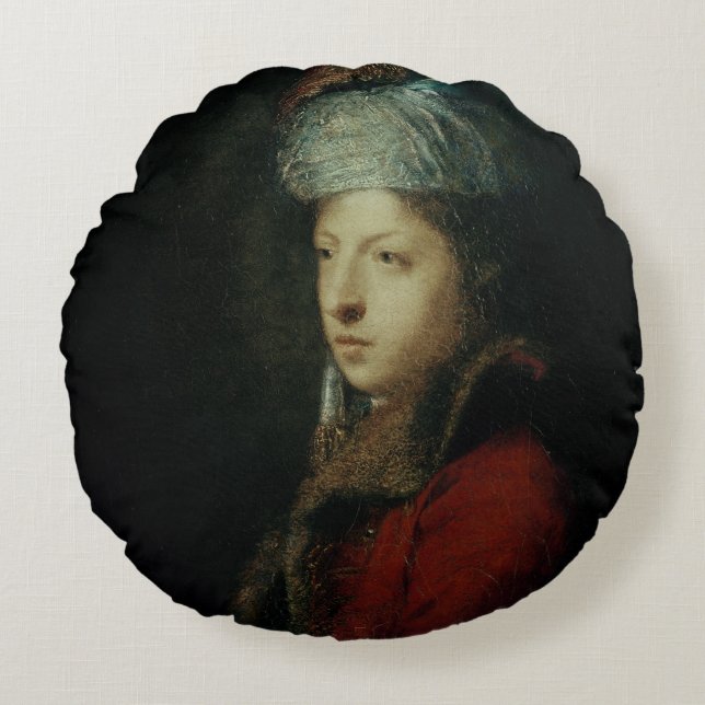Portrait of Giuseppe Marchi  1753 Round Cushion (Front)