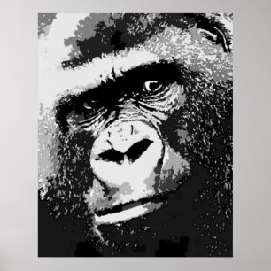 Portrait of Gorilla Poster Print