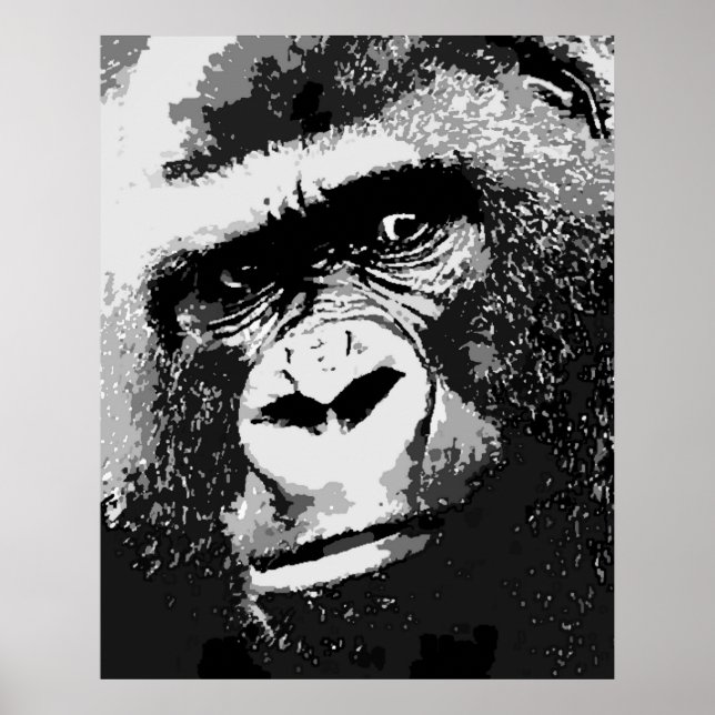 Portrait of Gorilla Poster Print (Front)