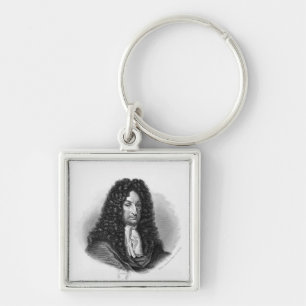 Portrait of Gottfried Wilhelm Baron de Leibniz Key Ring