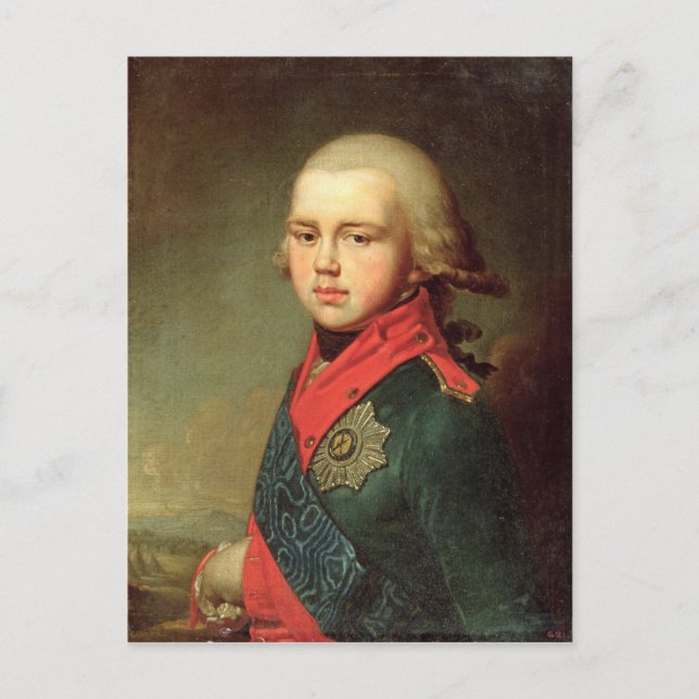 Portrait of Grand Duke Konstantin Pavlovich Postcard (Front)