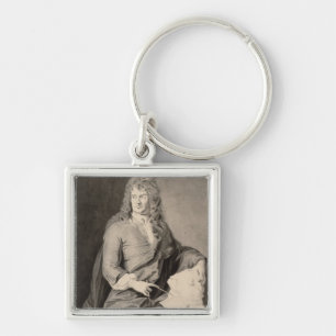 Portrait of Grinling Gibbons (1648-1721) (w/c on p Key Ring