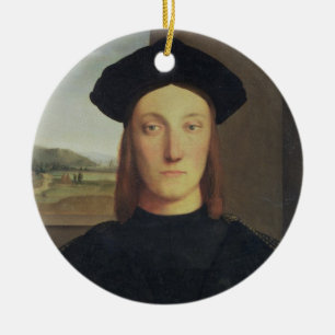 Portrait of Guidobaldo da Montefeltro, Duke of Urb Ceramic Ornament