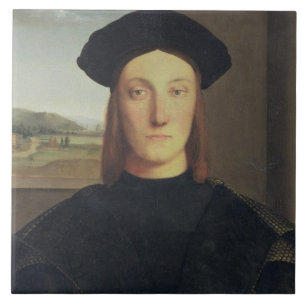 Portrait of Guidobaldo da Montefeltro, Duke of Urb Ceramic Tile