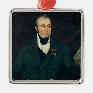Portrait of Guillaume Dupuytren Metal Tree Decoration
