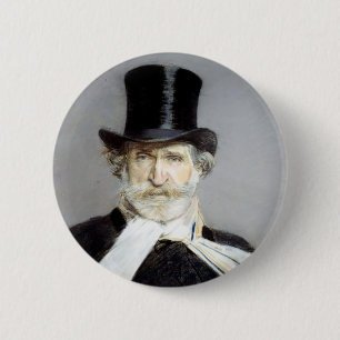 Portrait of Guiseppe Verdi by Giovanni Boldini 6 Cm Round Badge