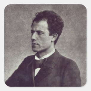 Portrait of Gustav Mahler, 1897 Square Sticker