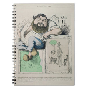 Portrait of Gustave Courbet (1819-77) illustration Notebook