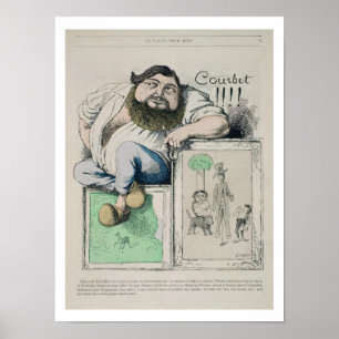 Portrait of Gustave Courbet (1819-77) illustration Poster