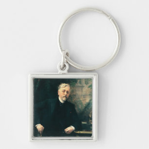 Portrait of Gustave Eiffel 1905 Key Ring