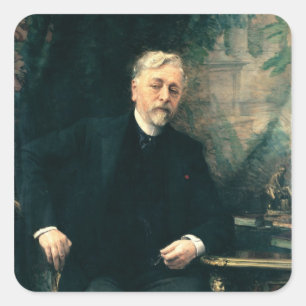 Portrait of Gustave Eiffel 1905 Square Sticker