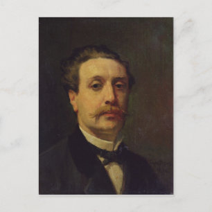 Portrait of Guy de Maupassant 1876 Postcard