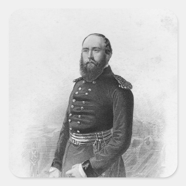 Portrait of H.R.H. The Duke of Cambridge Square Sticker (Front)