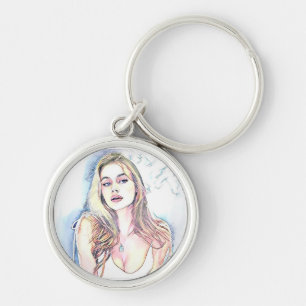 Portrait of Hailey Key Ring