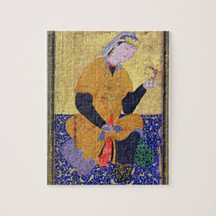 Portrait of Hamida Banu Begum, holding a seal, ill Jigsaw Puzzle