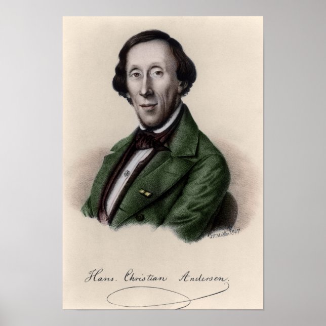 Portrait of Hans Christian Andersen 2 Poster (Front)