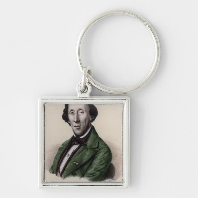 Portrait of Hans Christian Andersen Key Ring (Front)