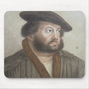 Portrait of Hans Holbein (1497/8-1543) engraved by Mouse Pad