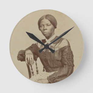 Portrait of Harriet Tubman 1868-69 Round Clock