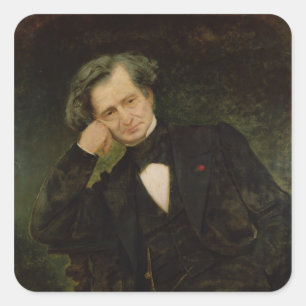 Portrait of Hector Berlioz Square Sticker